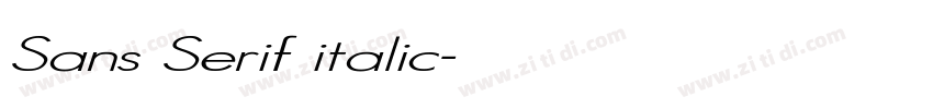Sans Serif italic字体转换 Sans Serif italic字体转换